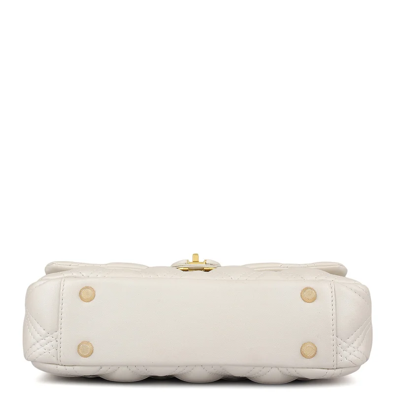 Da Milano Snow Medium Quilting Leather Shoulder Bag - Snow for Women | Best Price UAE